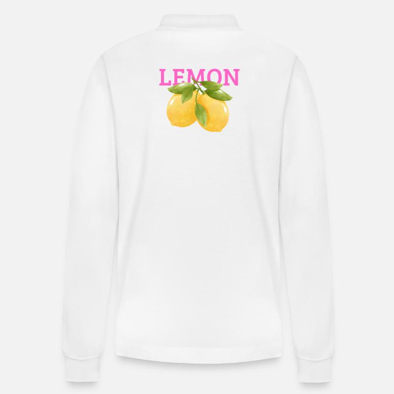 Lemon - Stanley/Stella Unisex Bio-Langarm-Poloshirt Prepster - Weiß