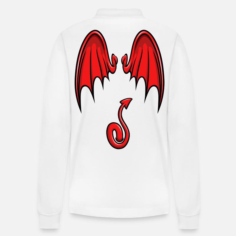 Ich bin ein kleiner Teufel - Stanley/Stella Unisex Bio-Langarm-Poloshirt Prepster - Weiß