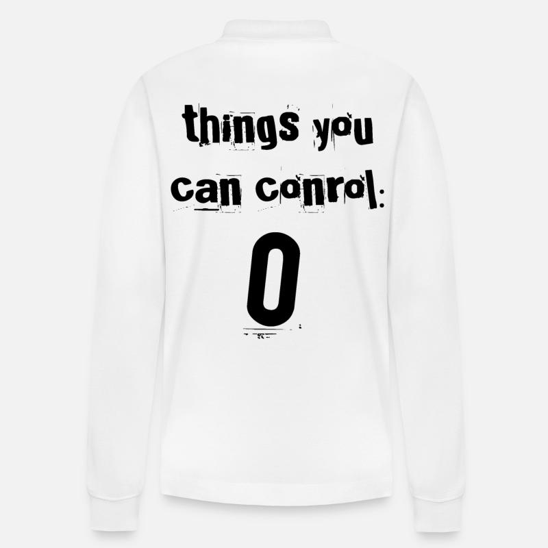 Things You Can Control Zero - Stanley/Stella Unisex Bio-Langarm-Poloshirt Prepster - Weiß