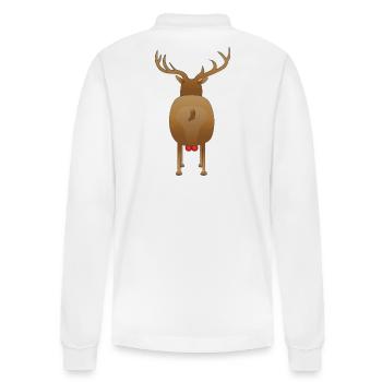 Platzhirsch von hinten - Stanley/Stella Unisex Bio-Langarm-Poloshirt Prepster - Weiß - Hinten - Anna (173cm)