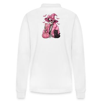 Sorcières : Squelette Glam Rose Halloween - Polo à manches longues bio PREPSTER Stanley/Stella Unisexe - blanc - Dos - Anna (173cm)