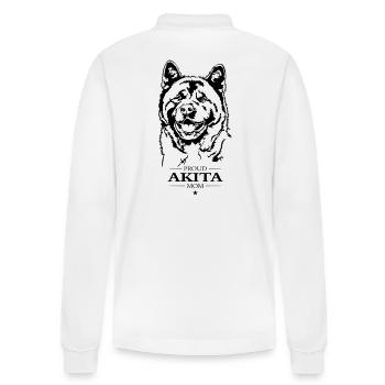 Akita Mom Hunde Hund American Akita Inu Wilsigns - Stanley/Stella Unisex Bio-Langarm-Poloshirt Prepster - Weiß - Hinten - Anna (173cm)
