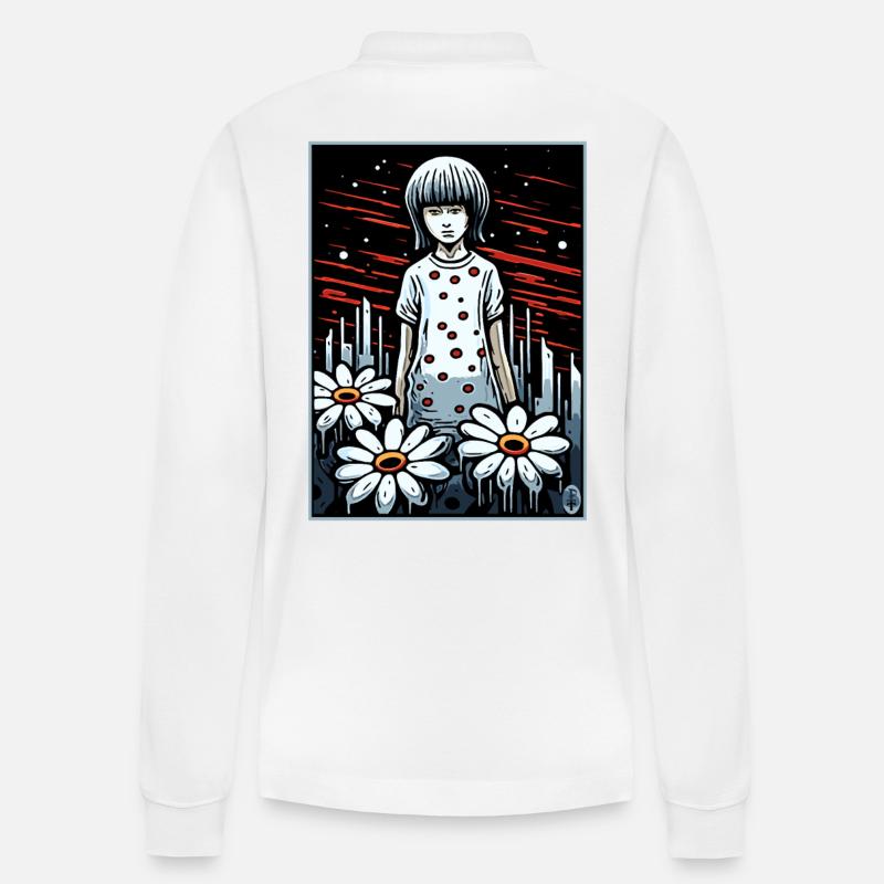 Schwere Melancholie oder Schlaflosigkeit - Stanley/Stella Unisex Bio-Langarm-Poloshirt Prepster - Weiß