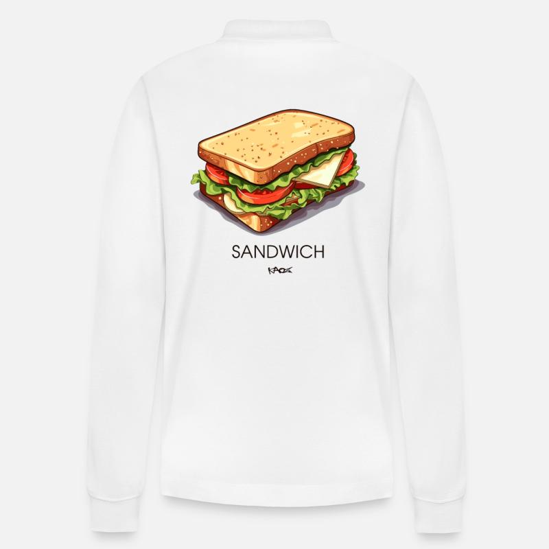 Ein einfaches Sandwich - Stanley/Stella Unisex Bio-Langarm-Poloshirt Prepster - Weiß