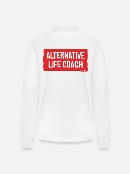 Alternative Life Advisor Coach - Stanley/Stella Organic Unisex Long-Sleeved Polo Shirt Prepster - white