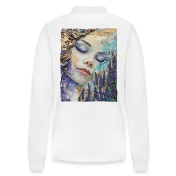 Mädchen schläft im Lavendel - Stanley/Stella Unisex Bio-Langarm-Poloshirt Prepster - Weiß - Hinten - Anna (173cm)
