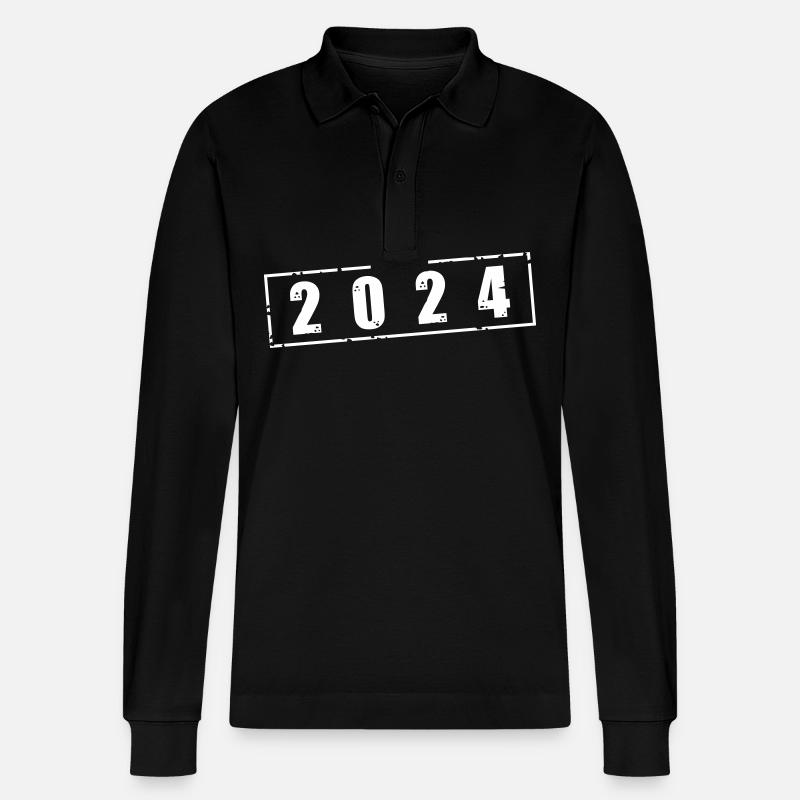 Année 2024 - Polo à manches longues bio PREPSTER Stanley/Stella Unisexe - noir