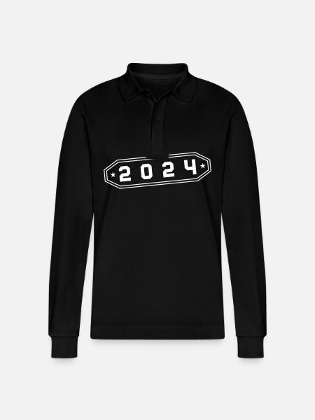2024 Symbol - Stanley/Stella Unisex Bio-Langarm-Poloshirt Prepster - Schwarz