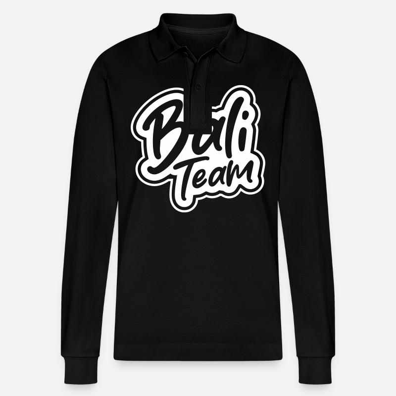 Bali Team - Stanley/Stella Unisex Bio-Langarm-Poloshirt Prepster - Schwarz