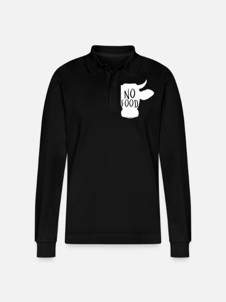 Vegan lifestyle - Stanley/Stella Organic Unisex Long-Sleeved Polo Shirt Prepster - black