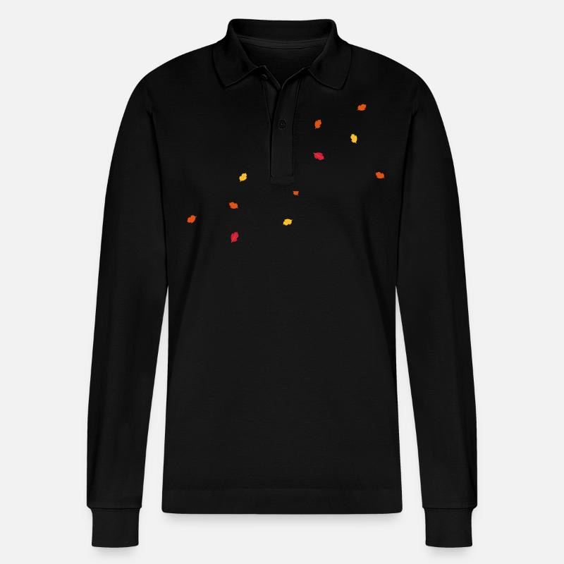 Feuilles Automne - Polo à manches longues bio PREPSTER Stanley/Stella Unisexe - noir