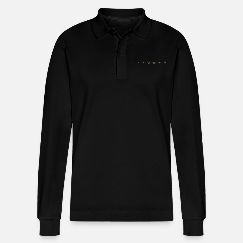 Sonnensystem - Stanley/Stella Unisex Bio-Langarm-Poloshirt Prepster - Schwarz