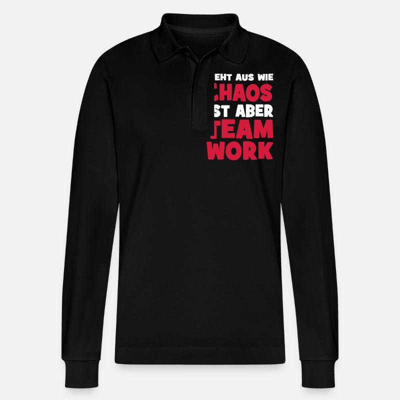 Teamwork - Stanley/Stella Unisex Bio-Langarm-Poloshirt Prepster - Schwarz