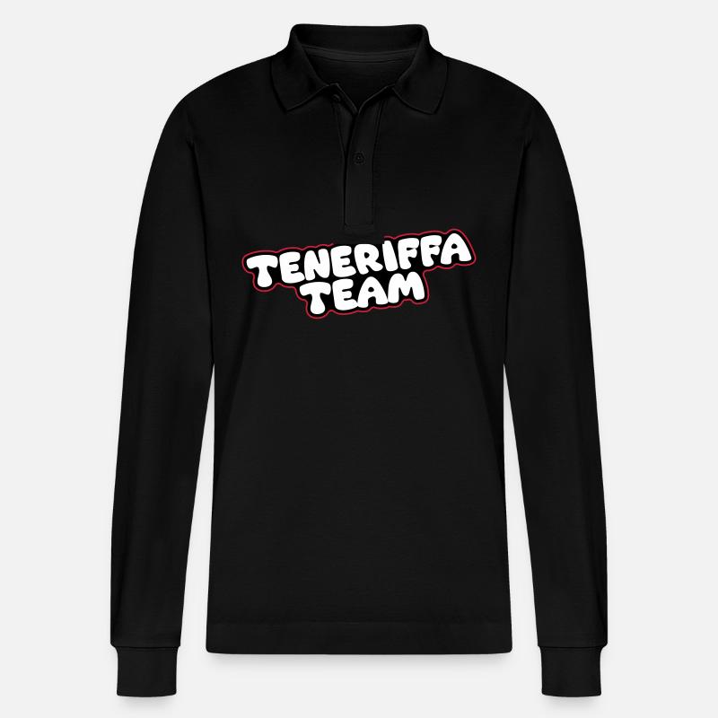 Teneriffa Team - Stanley/Stella Unisex Bio-Langarm-Poloshirt Prepster - Schwarz