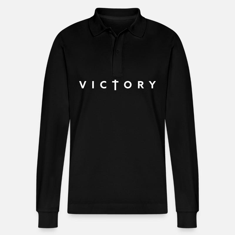Victory - Stanley/Stella Unisex Bio-Langarm-Poloshirt Prepster - Schwarz