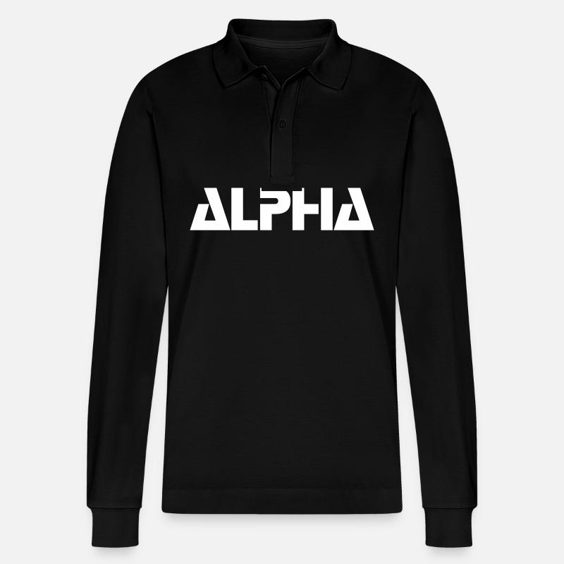 ALPHA - Stanley/Stella Unisex Bio-Langarm-Poloshirt Prepster - Schwarz