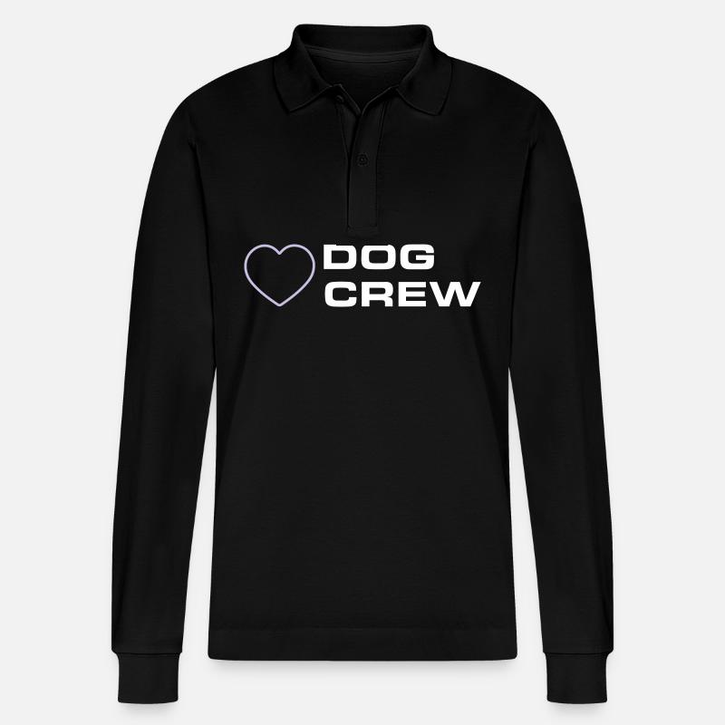 Dog Crew - Stanley/Stella Unisex Bio-Langarm-Poloshirt Prepster - Schwarz