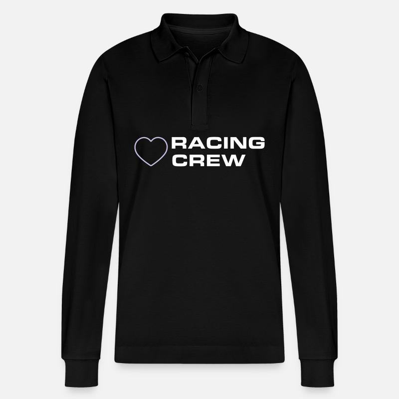 Racing Crew - Stanley/Stella Unisex Bio-Langarm-Poloshirt Prepster - Schwarz