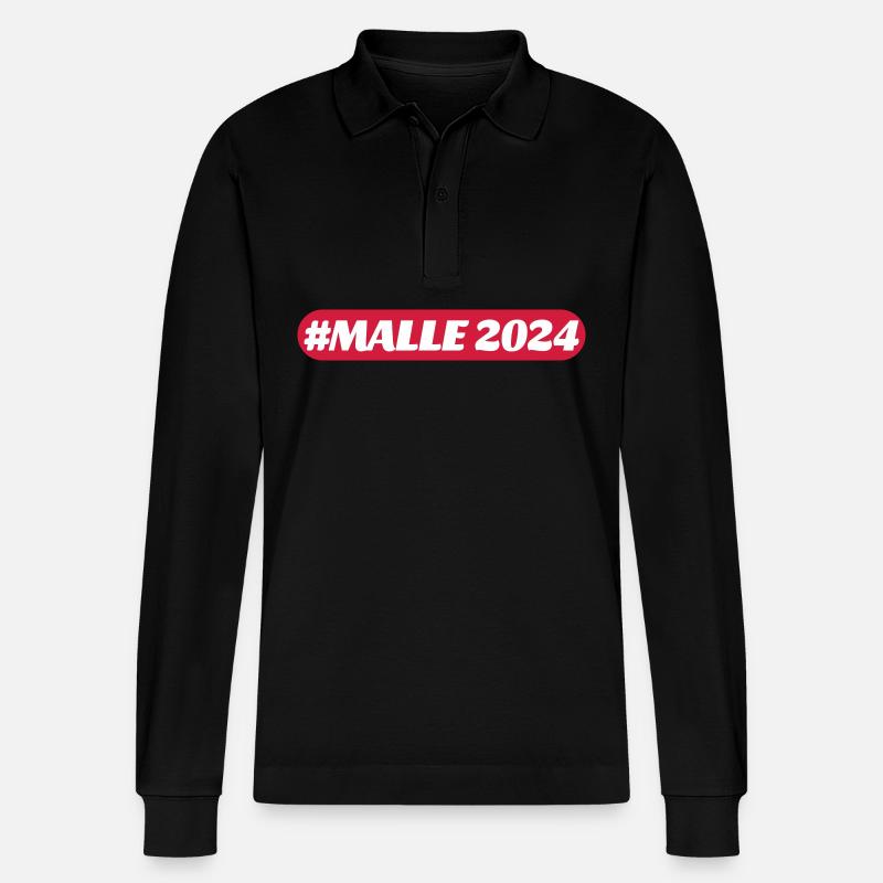 Malle 2024 - Stanley/Stella Unisex Bio-Langarm-Poloshirt Prepster - Schwarz
