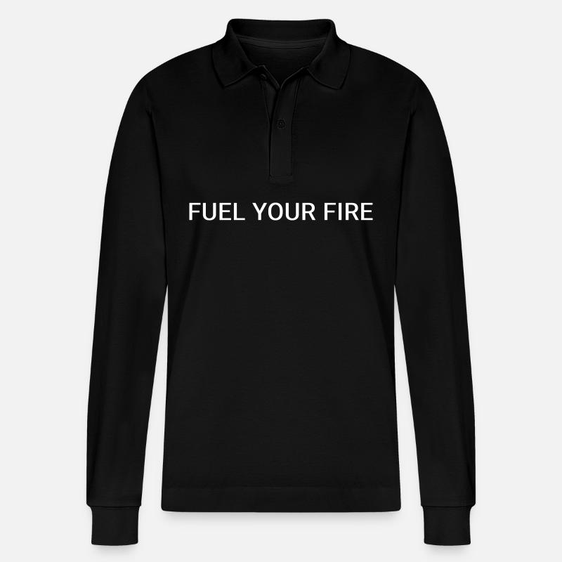 Fuel your fire Angebot - Stanley/Stella Unisex Bio-Langarm-Poloshirt Prepster - Schwarz
