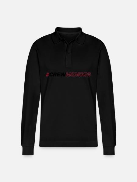 Crew Icon - Stanley/Stella Organic Unisex Long-Sleeved Polo Shirt Prepster - black