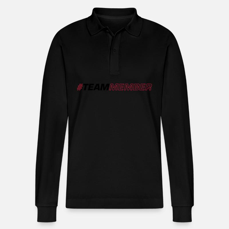 Team Symbol - Stanley/Stella Unisex Bio-Langarm-Poloshirt Prepster - Schwarz