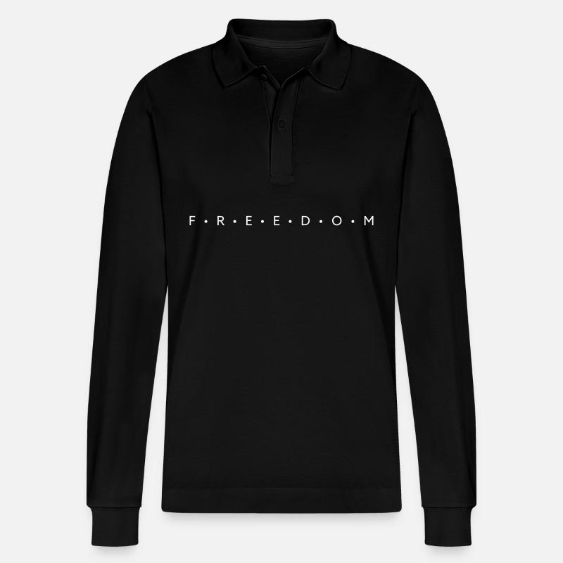 Freedom - Stanley/Stella Unisex Bio-Langarm-Poloshirt Prepster - Schwarz