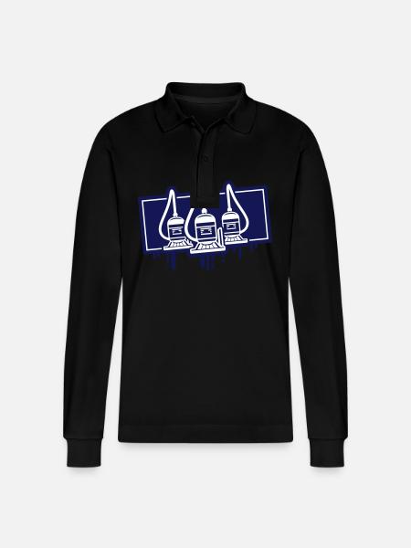 Vacuum Cleaner Icon - Stanley/Stella Organic Unisex Long-Sleeved Polo Shirt Prepster - black