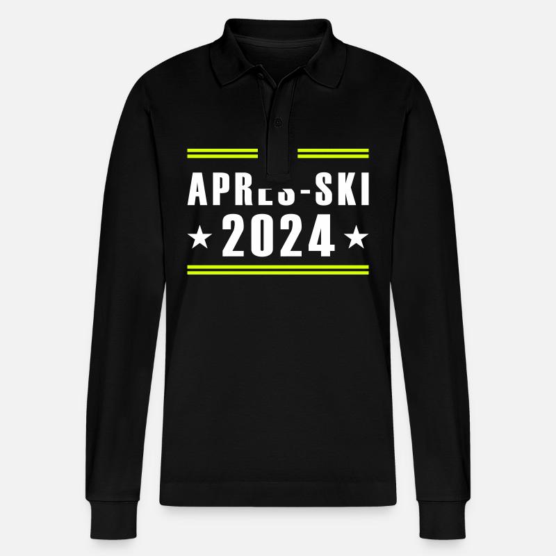 Apres Ski 2024 - Stanley/Stella Unisex Bio-Langarm-Poloshirt Prepster - Schwarz