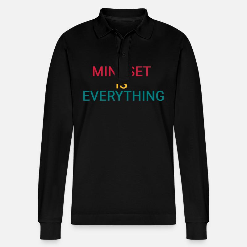 Mindset ist alles - Stanley/Stella Unisex Bio-Langarm-Poloshirt Prepster - Schwarz