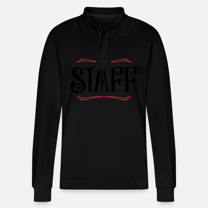 Staff Mitglied - Stanley/Stella Unisex Bio-Langarm-Poloshirt Prepster - Schwarz
