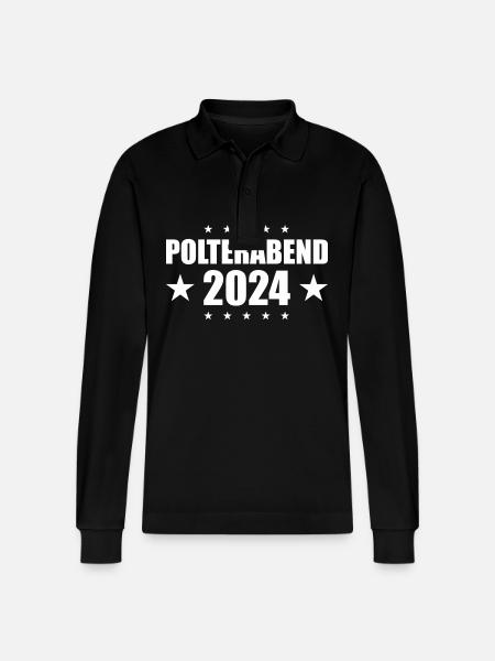 Polterabend 2024 - Stanley/Stella Unisex Bio-Langarm-Poloshirt Prepster - Schwarz