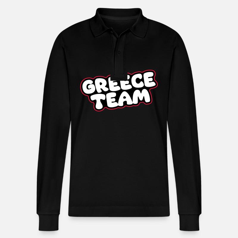 Équipe Grèce - Polo à manches longues bio PREPSTER Stanley/Stella Unisexe - noir