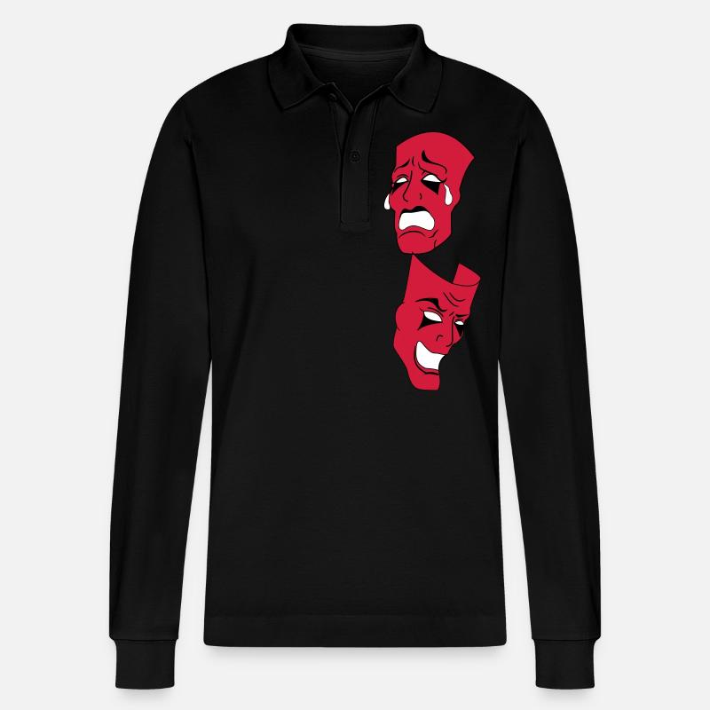 MASQUES Couleur variable - Polo à manches longues bio PREPSTER Stanley/Stella Unisexe - noir