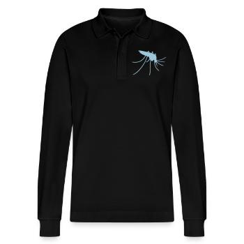 Moustique Moustique d'insecte de moustique piqûre - Polo à manches longues bio PREPSTER Stanley/Stella Unisexe - noir - Devant - Anna (173cm) & Nico (186cm)