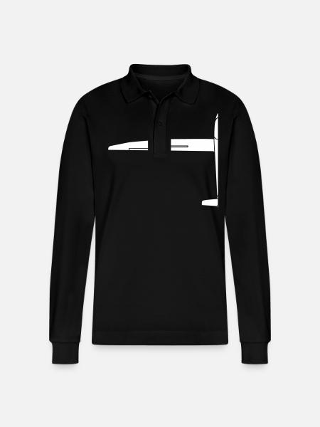 segelflugzeug glider - Stanley/Stella Unisex Bio-Langarm-Poloshirt Prepster - Schwarz