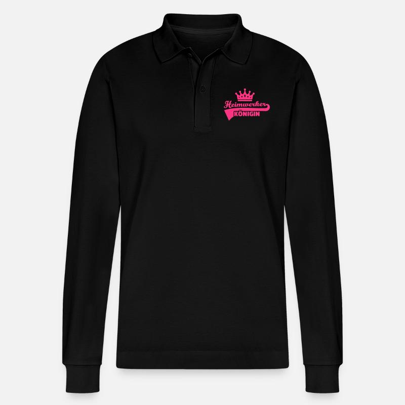 Heimwerker - Stanley/Stella Unisex Bio-Langarm-Poloshirt Prepster - Schwarz