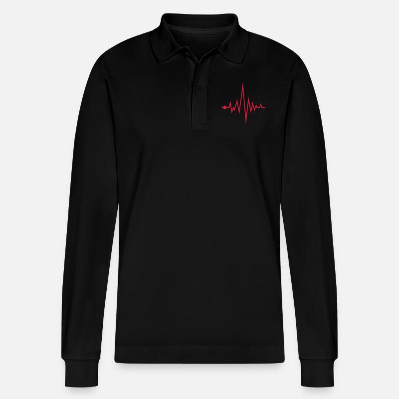 Frequenz - Stanley/Stella Organic Unisex Long-Sleeved Polo Shirt Prepster - black