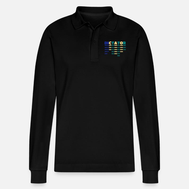 dictator - Stanley/Stella Unisex Bio-Langarm-Poloshirt Prepster - Schwarz