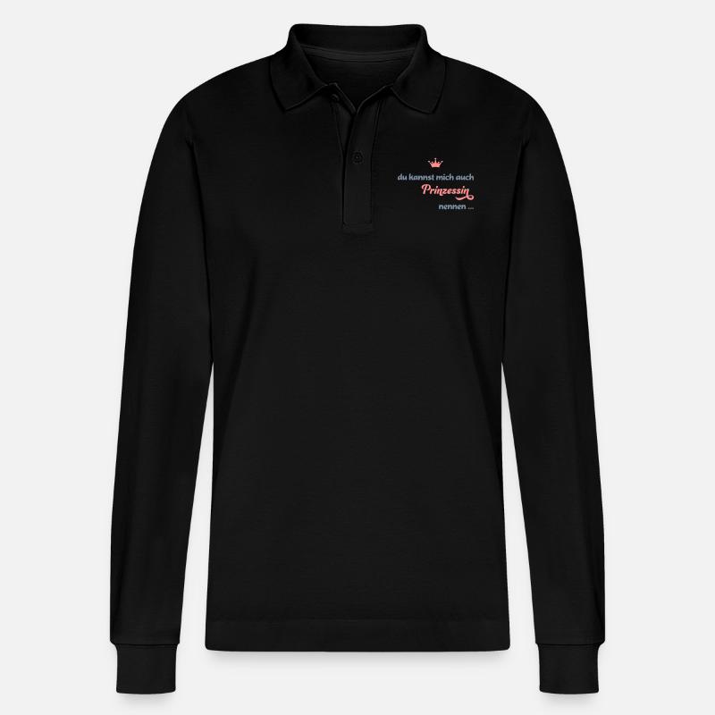 lustig - Stanley/Stella Unisex Bio-Langarm-Poloshirt Prepster - Schwarz