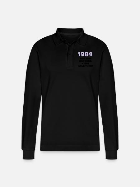 1984 war eine warnung - Stanley/Stella Unisex Bio-Langarm-Poloshirt Prepster - Schwarz