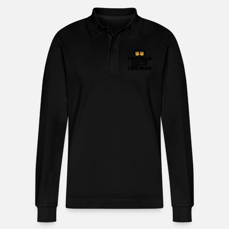 Bier - Stanley/Stella Unisex Bio-Langarm-Poloshirt Prepster - Schwarz
