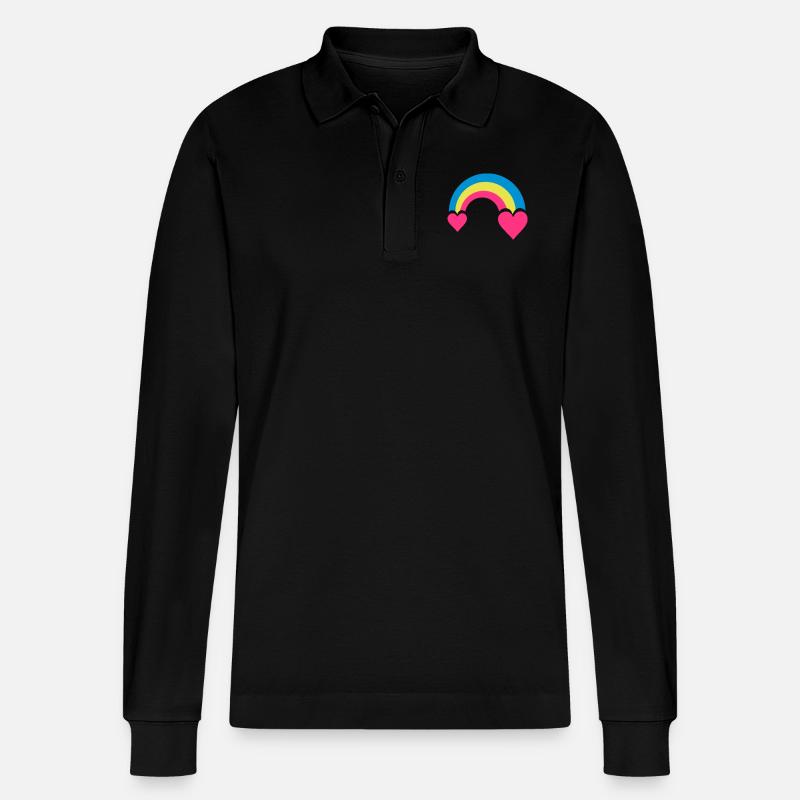 regenbogen & herzen - Polo à manches longues bio PREPSTER Stanley/Stella Unisexe - noir
