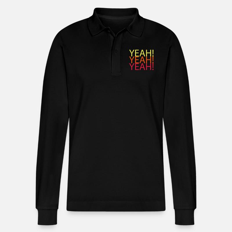 YEAH! YEAH! YEAH! - Polo à manches longues bio PREPSTER Stanley/Stella Unisexe - noir