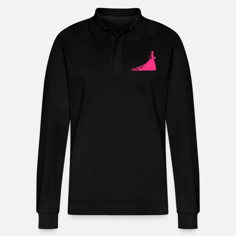 Braut - Stanley/Stella Unisex Bio-Langarm-Poloshirt Prepster - Schwarz