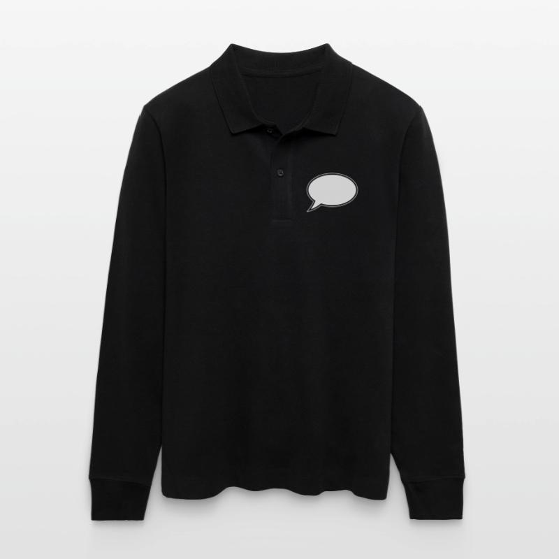 Speech Bubble Design Stanley/Stella Organic Unisex Long-Sleeved Polo Shirt Prepster