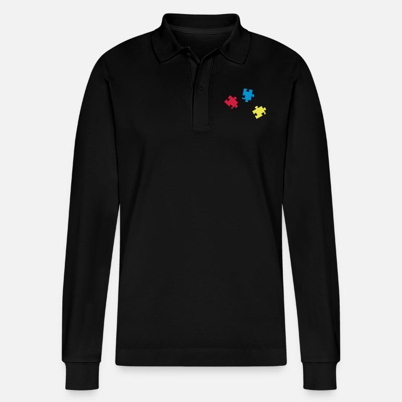 puzzle_teile_tk3 - Polo à manches longues bio PREPSTER Stanley/Stella Unisexe - noir