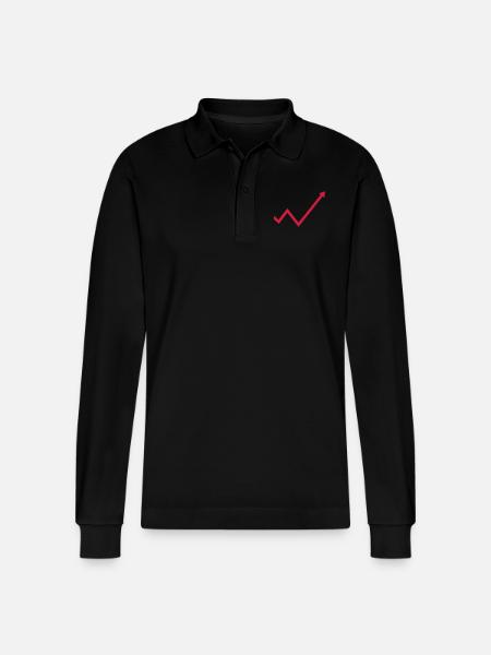 wachstum - Stanley/Stella Unisex Bio-Langarm-Poloshirt Prepster - Schwarz