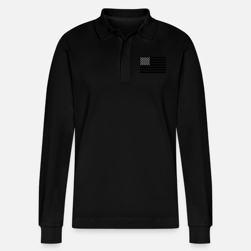 USA - Stanley/Stella Unisex Bio-Langarm-Poloshirt Prepster - Schwarz