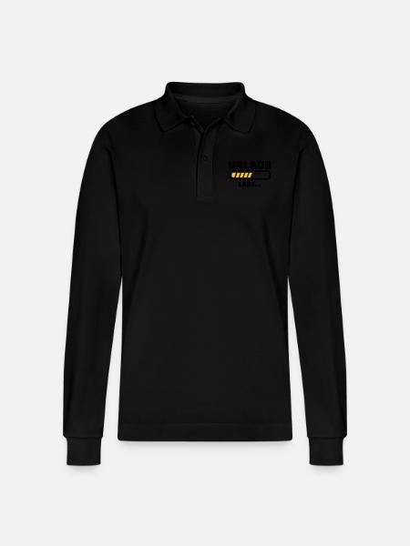 Urlaub - Stanley/Stella Unisex Bio-Langarm-Poloshirt Prepster - Schwarz